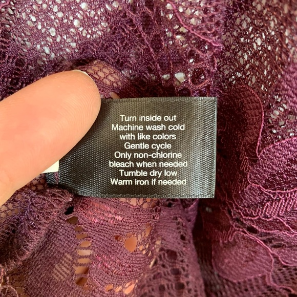 Lane Bryant Burgundy Lace Overlay Top - Picture 8 of 9